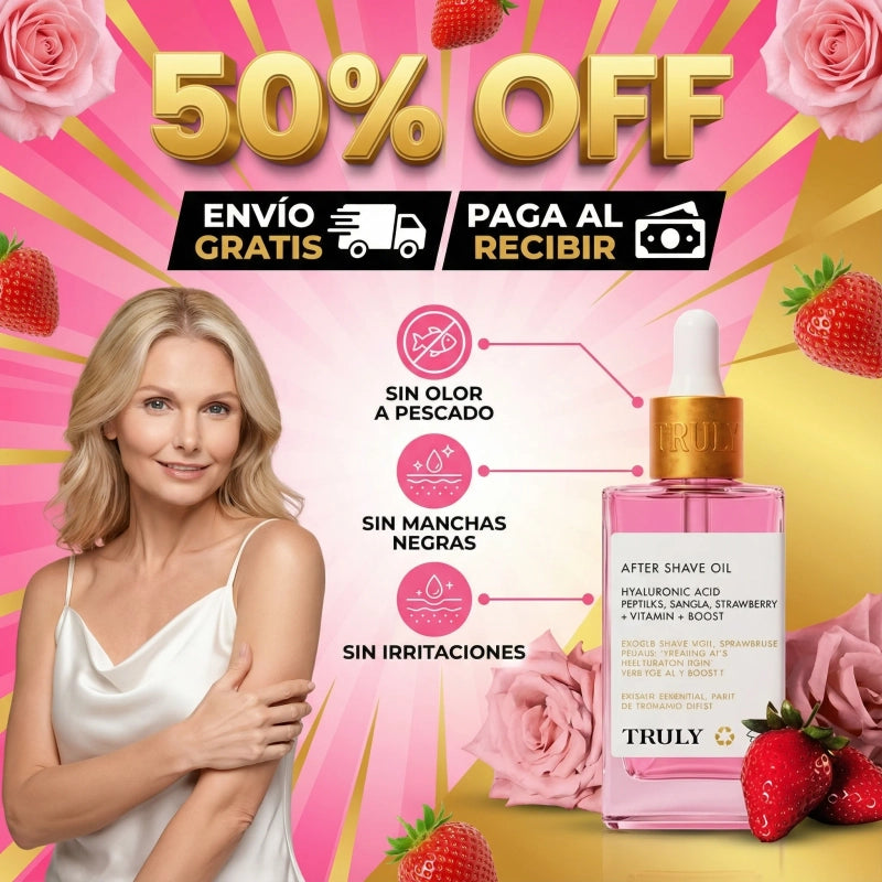 Elimina manchas con Truly Aceite Intimo Beauty Post Afeitado